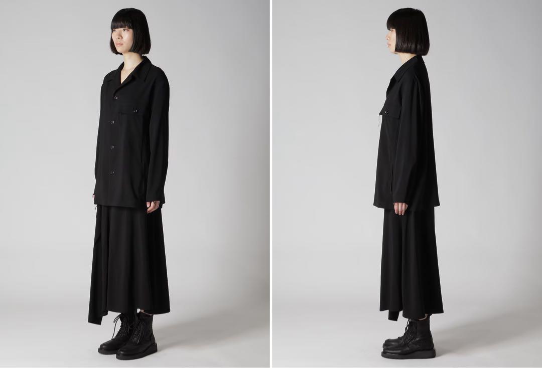 Y's 24aw シルク混 オープンカラーシャツジャケット