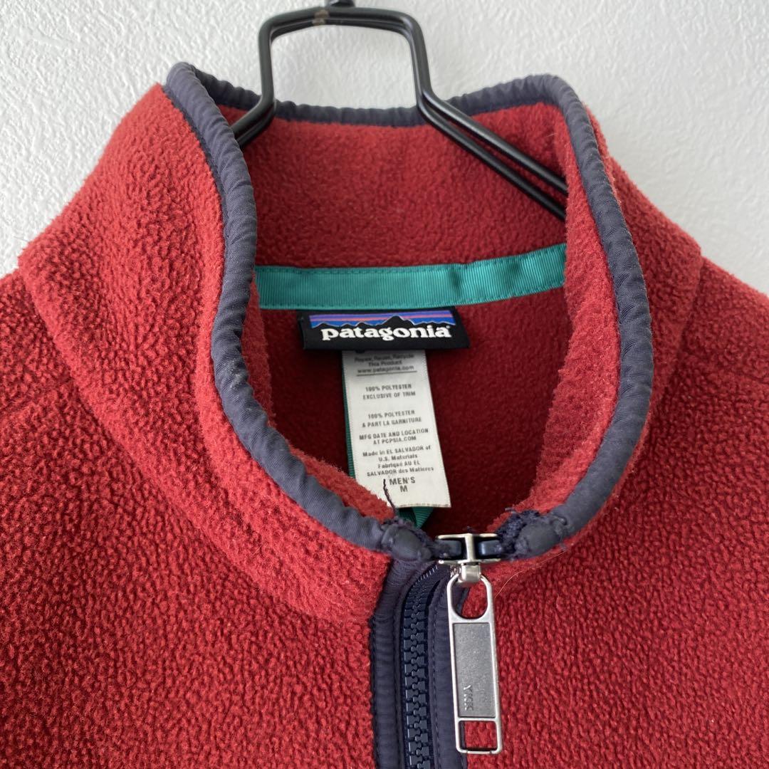 patagonia パタゴニア　フリースベスト 赤　メンズM ポリエステル