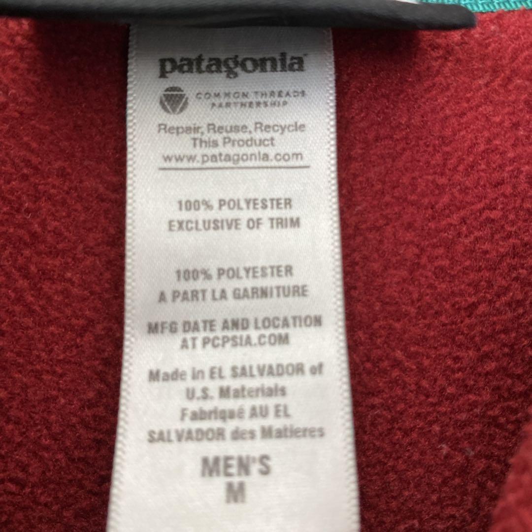 patagonia パタゴニア　フリースベスト 赤　メンズM ポリエステル