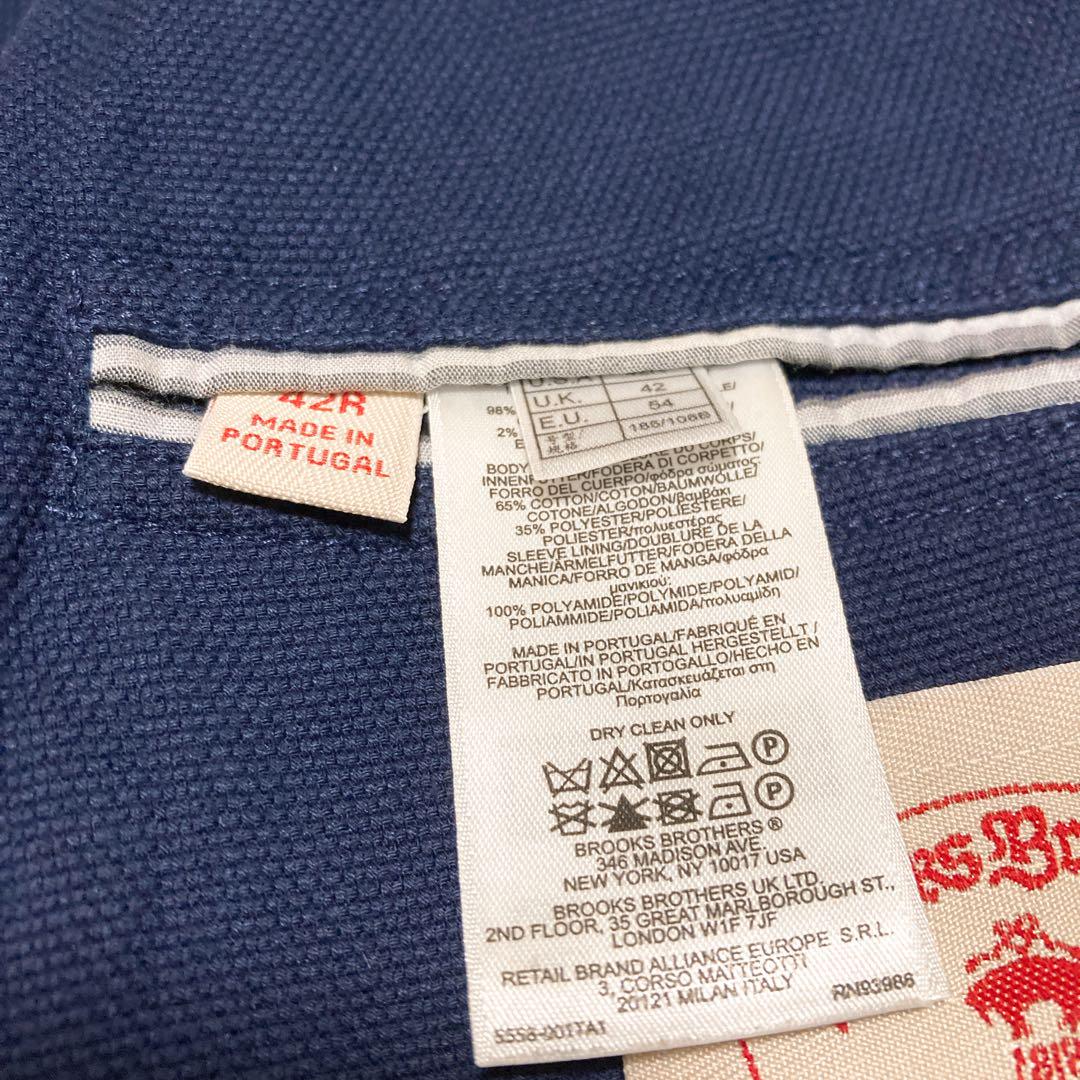 ブルックスブラザーズ　レッドフリース　アンコン　ホップサックジャケットXL 紺色