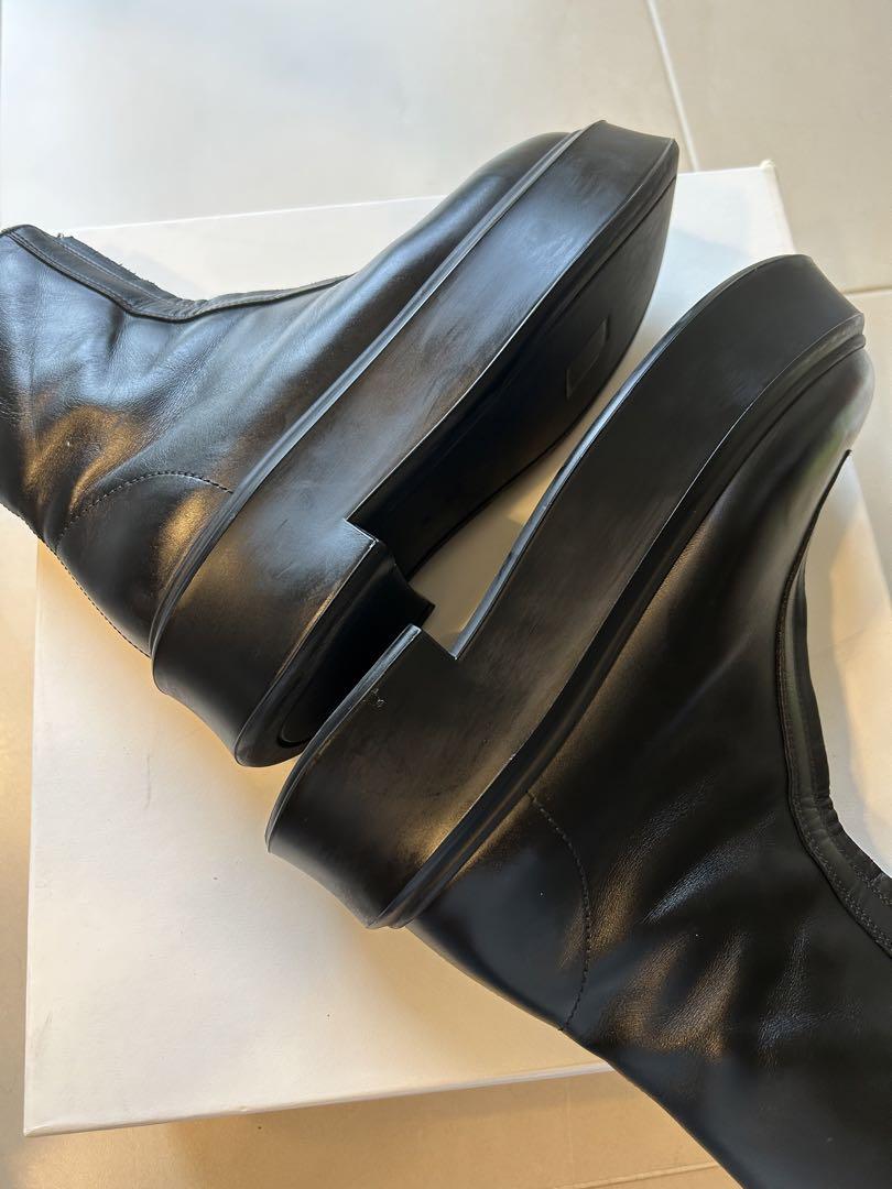 THE ROW ZIPPED BOOT 1 黒 レザーブーツ 38