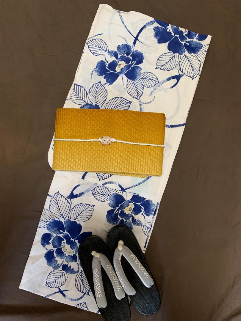 ◆高級変わり織◆古典大人の墨描き鉄線花浴衣◆人気江戸ゆかた◆新品未使用 ◇高級変わり織◇古典大人の墨描き鉄線花浴衣◇人気江戸