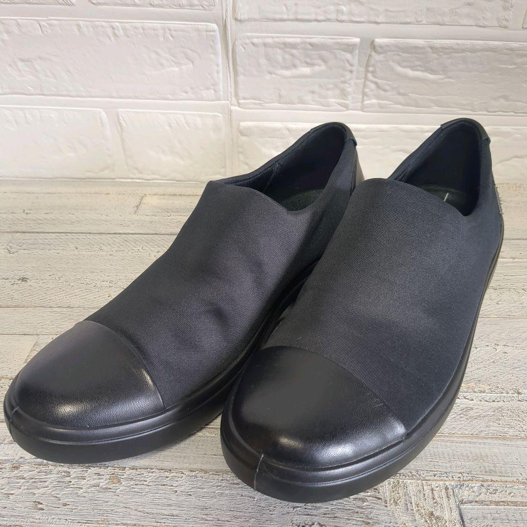 ★美品★ ecco エコー スリッポン ゴアテックス 22.5㎝ 黒 ブラック