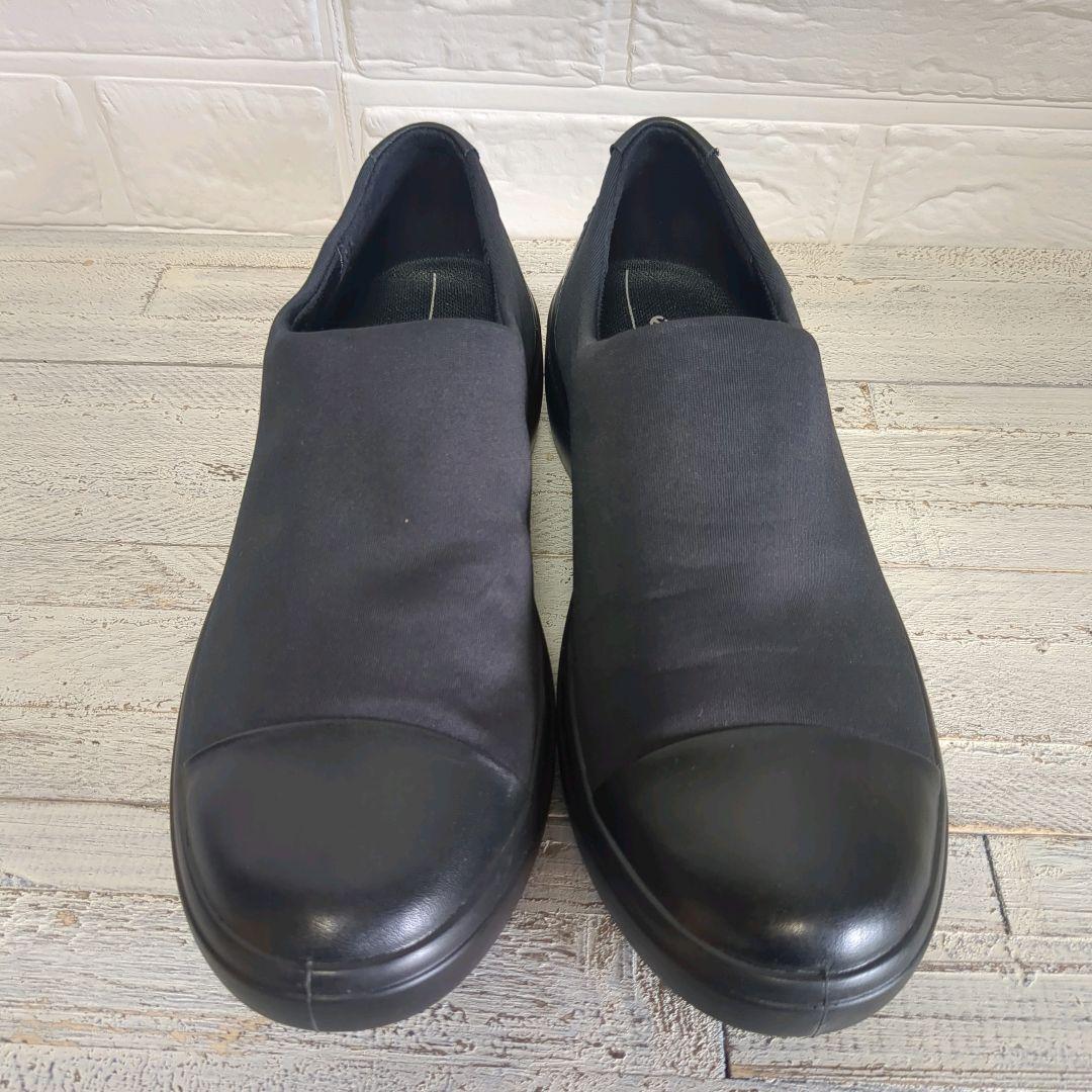 ★美品★ ecco エコー スリッポン ゴアテックス 22.5㎝ 黒 ブラック