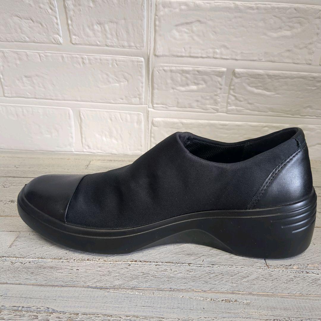 ★美品★ ecco エコー スリッポン ゴアテックス 22.5㎝ 黒 ブラック