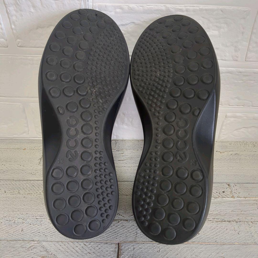 ★美品★ ecco エコー スリッポン ゴアテックス 22.5㎝ 黒 ブラック