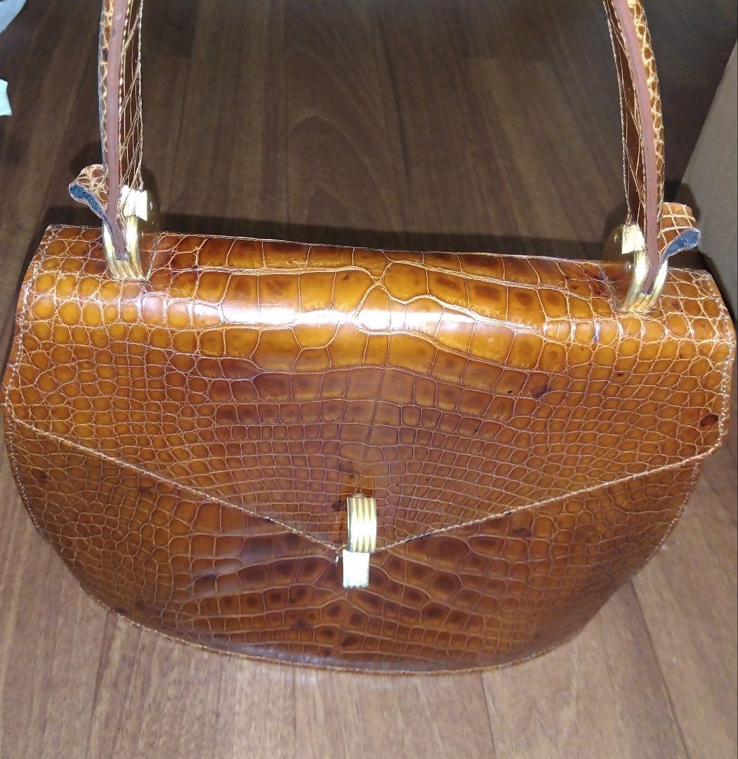 定価90万円 クロコダイル革 ハンドバッグ ミラショーン ワニ革 皮 レザーmila schon
