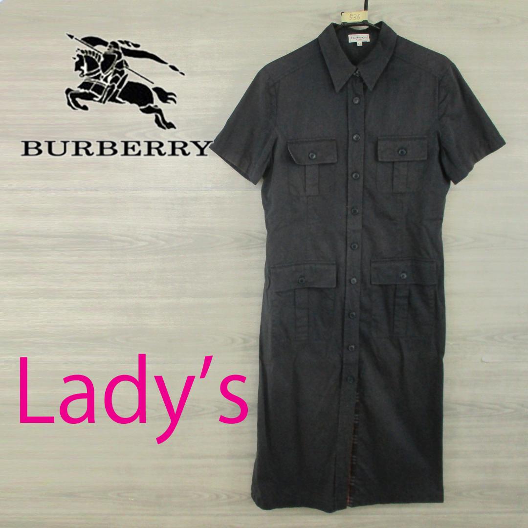 BURBERRY●バーバリー ＜半袖シャツワンピース＞M0536y