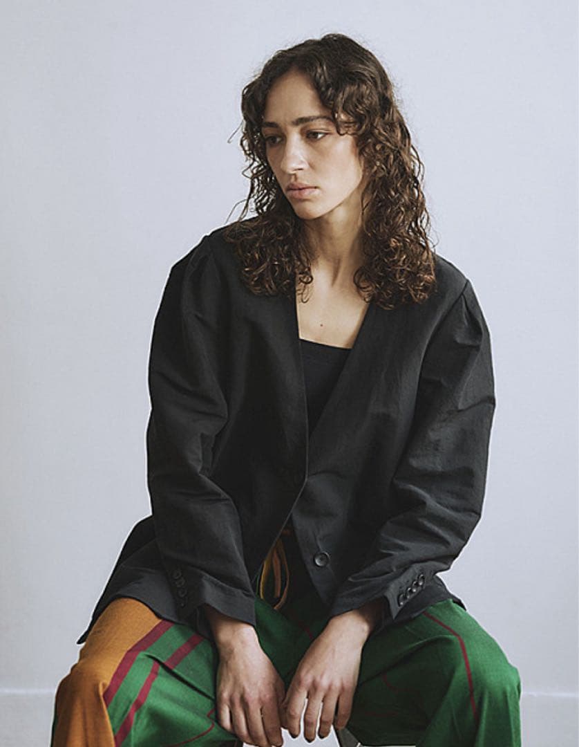 villd no collar puff jacket ブラック SIZE VILLD