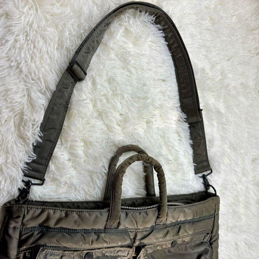 POATER タンカー　2way ショルダーバッグ　シルバーグレイ