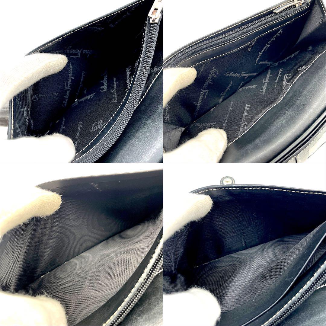 【美品】salvatore ferragamoフェラガモ　長財布　ブラック　黒