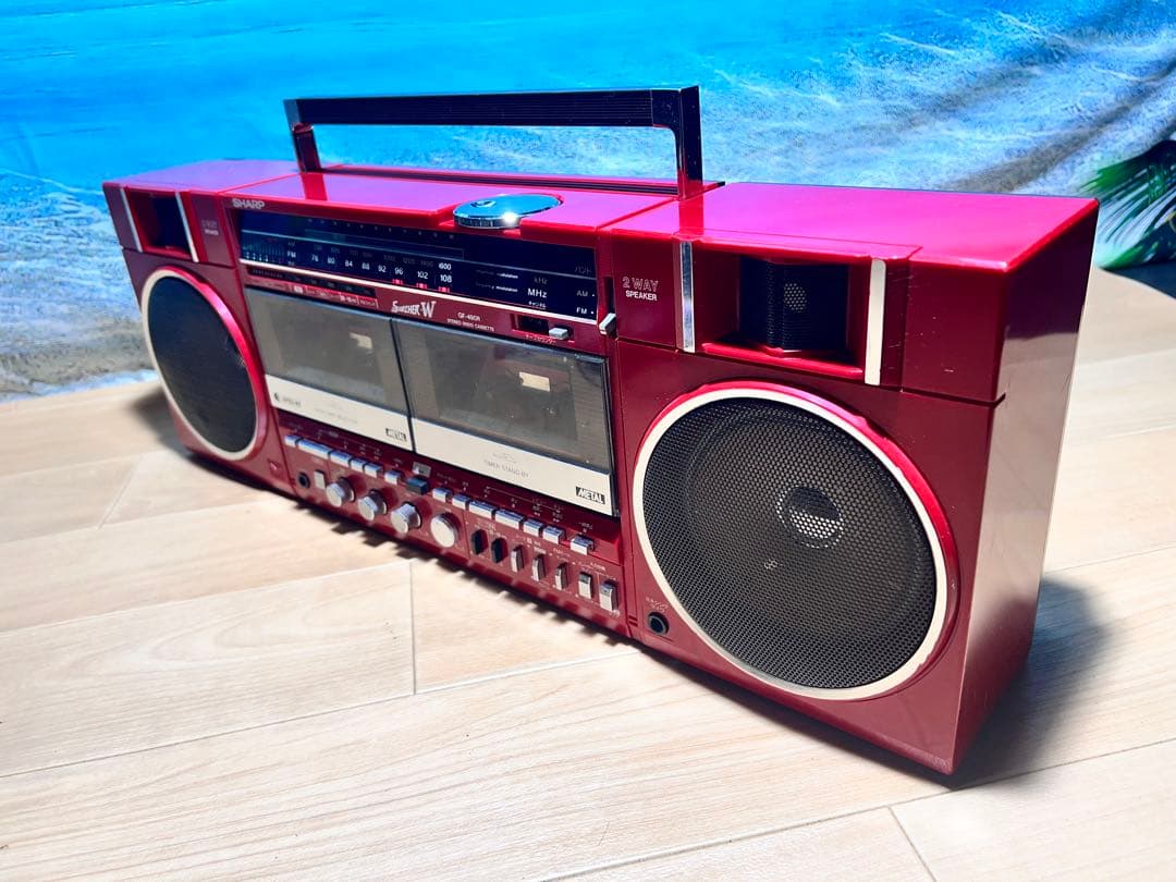 希少品昭和レトロSHARP GF-490R ダブルカセットデッキメンテナンス済み 希少品昭和レトロSHARP GF-490R ダブルカセットデッキメンテナンス済み