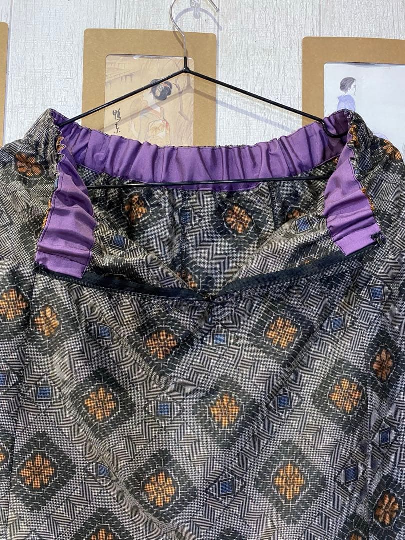 村山大島紬のセットアップ