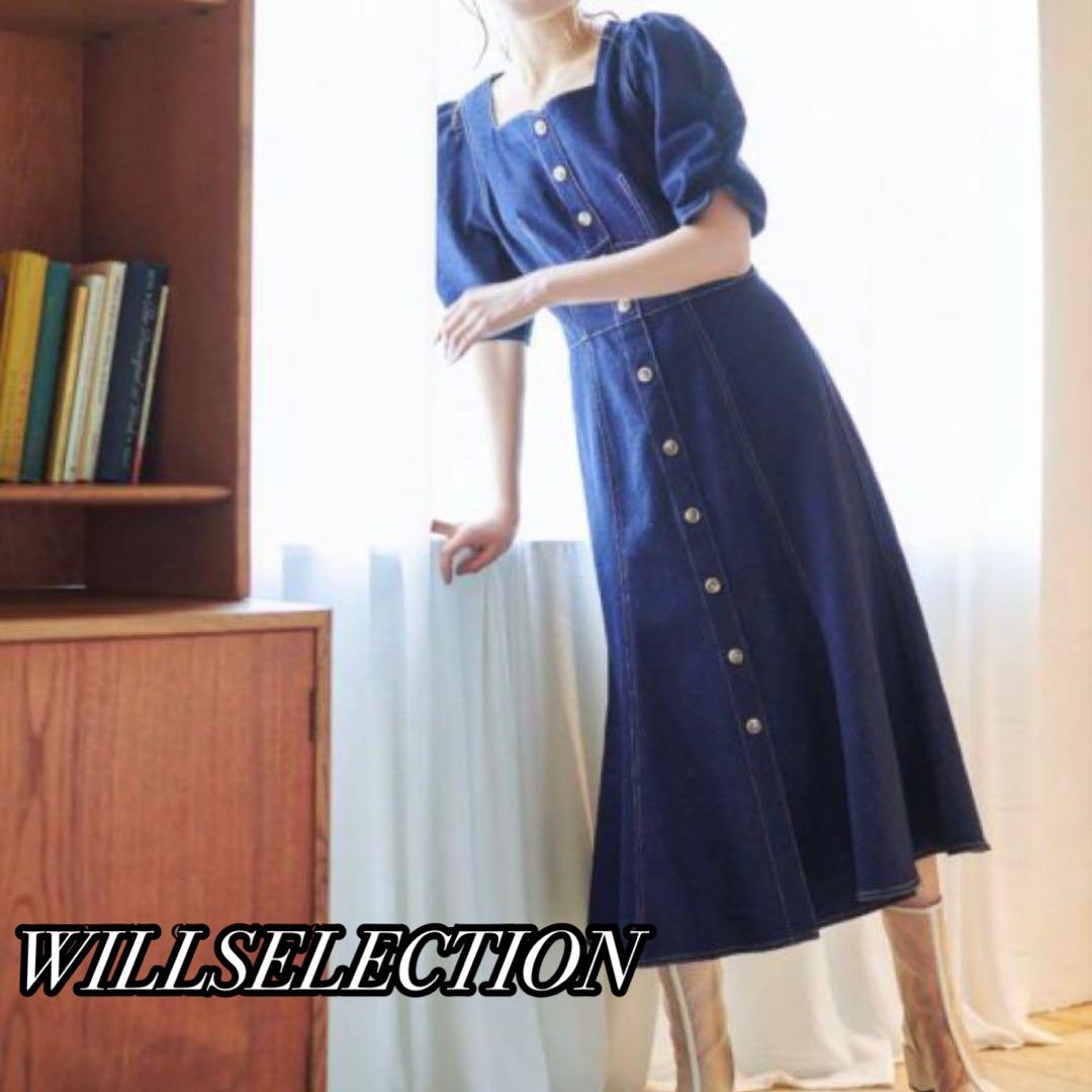 ◉大人気◉ウィルセレクション◉ワンピース◉デニム◉ロング丈◉スクエアネック