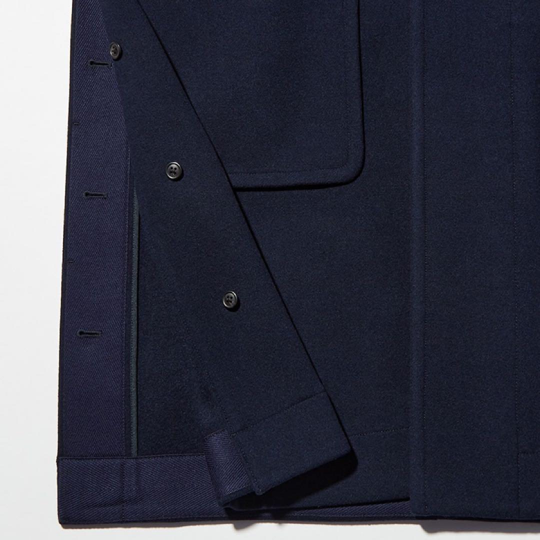 【極美品】UNIQLO/ユニクロ+JウールオーバーサイズダッフルコートLsize
