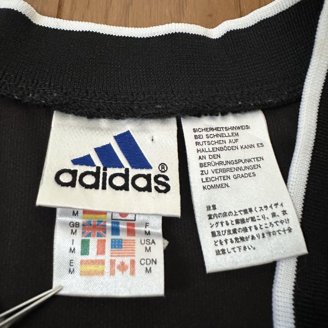 90s 00s adidas ユニフォーム ゲームシャツ ノースリーブ ブラック