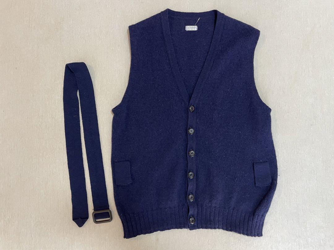 [VINTAGE] 60s Shetland Wool Vest ベルト付き