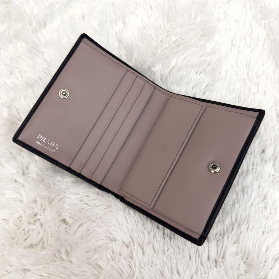 PRADA プラダ サフィアーノレザー 二つ折り コンパクトウォレット 財布