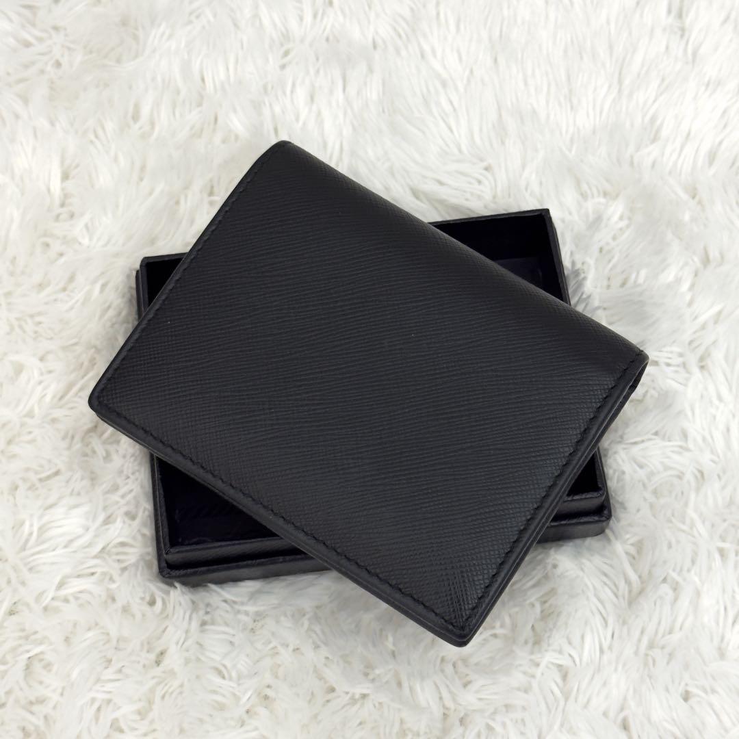 PRADA プラダ サフィアーノレザー 二つ折り コンパクトウォレット 財布