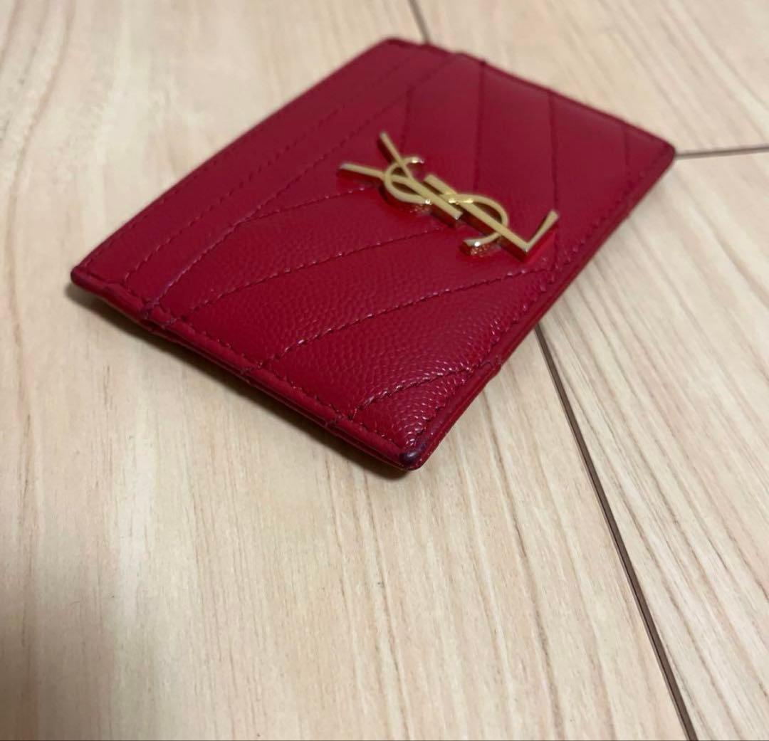 SAINT LAURENT サンローラン レディース カードケース　YSLロゴ