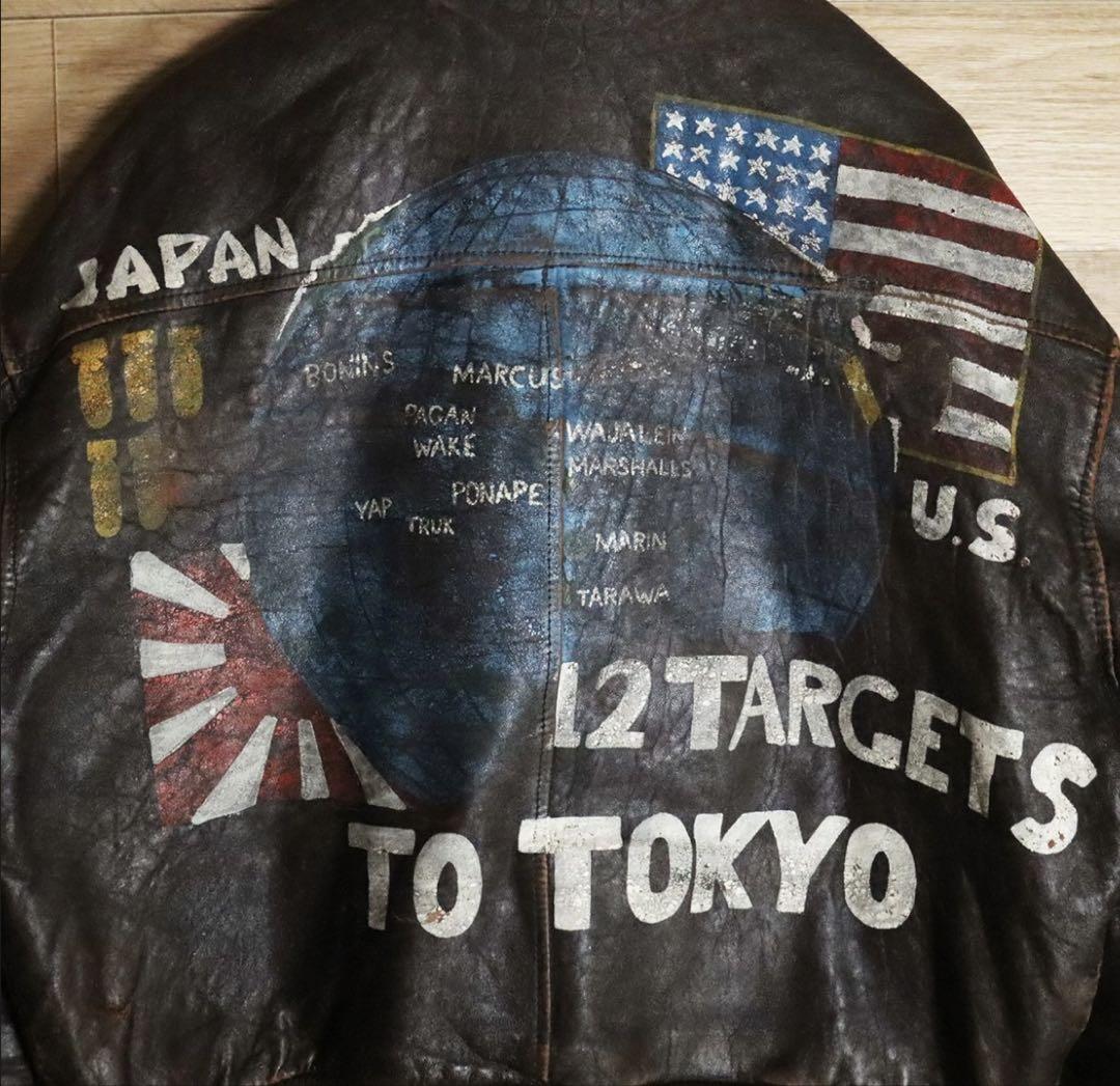 オリジナルペイント A-2 レザージャケット ヴィンテージ 古着 大戦