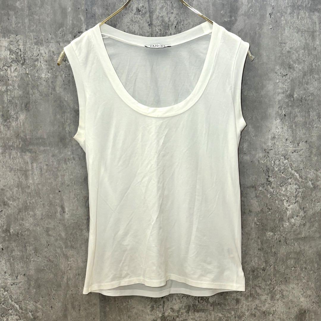 ✨イタリア製✨ ポーリーヌ 【S】 ノースリーブカットソー シンプル 綿 良品