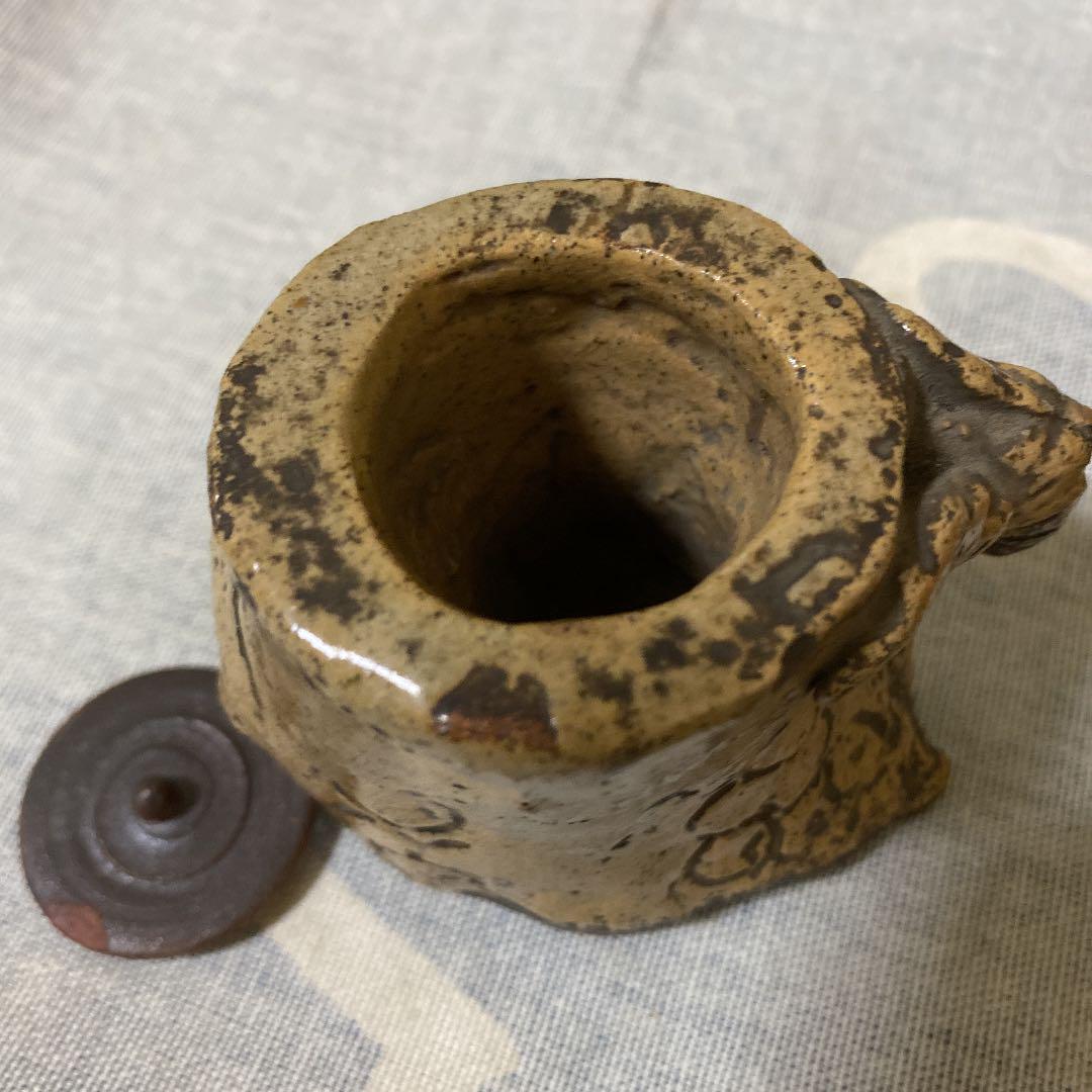 江戸時代 古瀬戸老松香炉 美品 仕覆 木箱 骨董品 | www