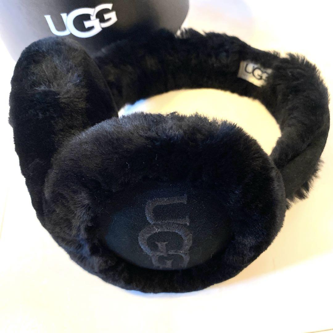 UGG　イヤーマフ　黒×シープスキン×新品