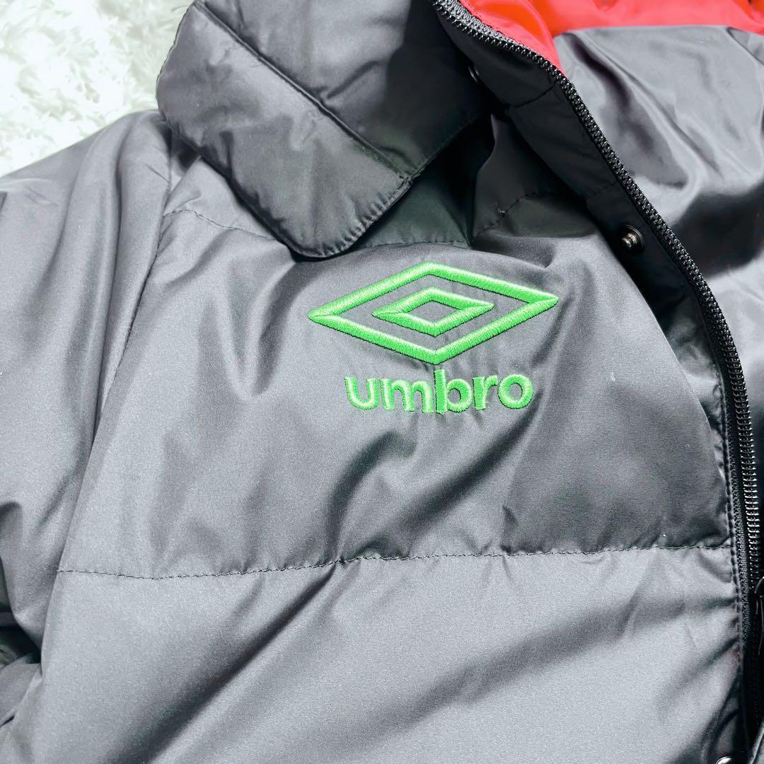 未使用級 アンブロ ベンチコート ダウン サッカー 160 フード ロング 黒 未使用級 アンブロ ベンチコート ダウン サッカー 160 フード ロング 黒