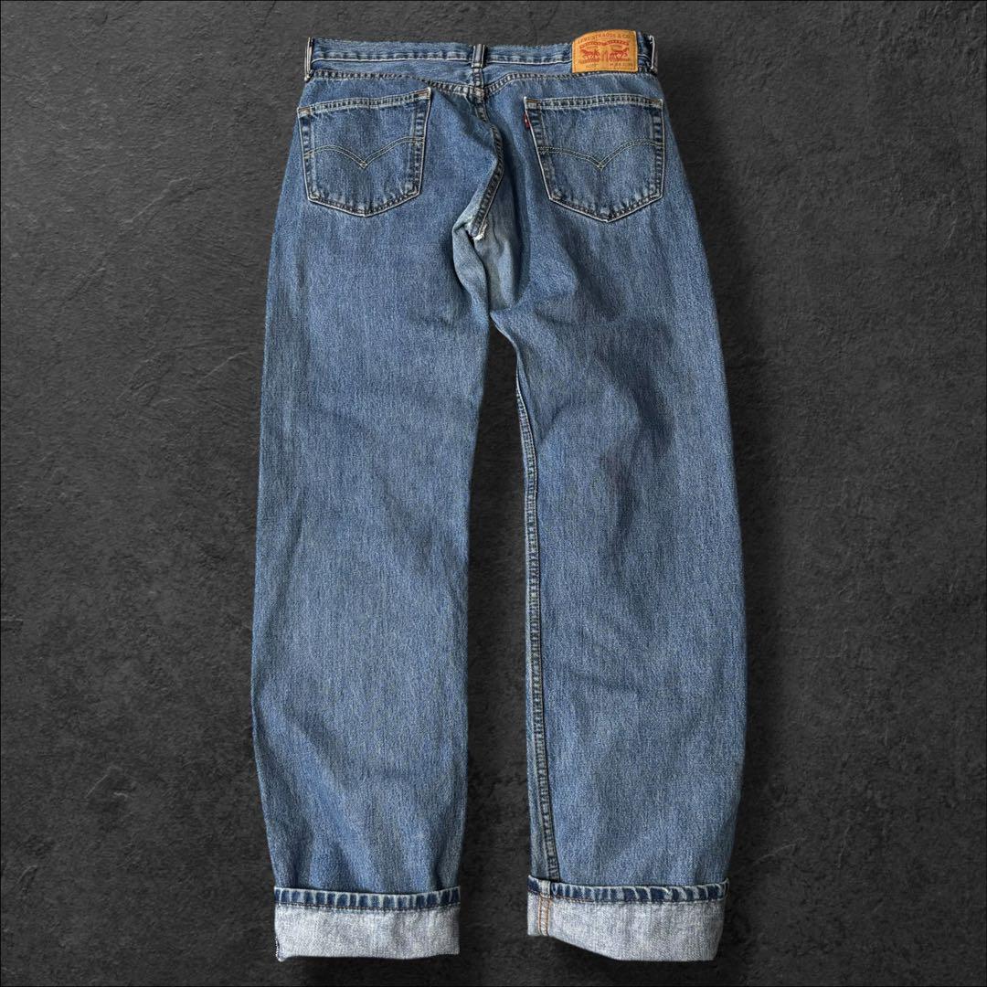 8720/リーバイス505ダメージストレートデニムジーンズW34x36