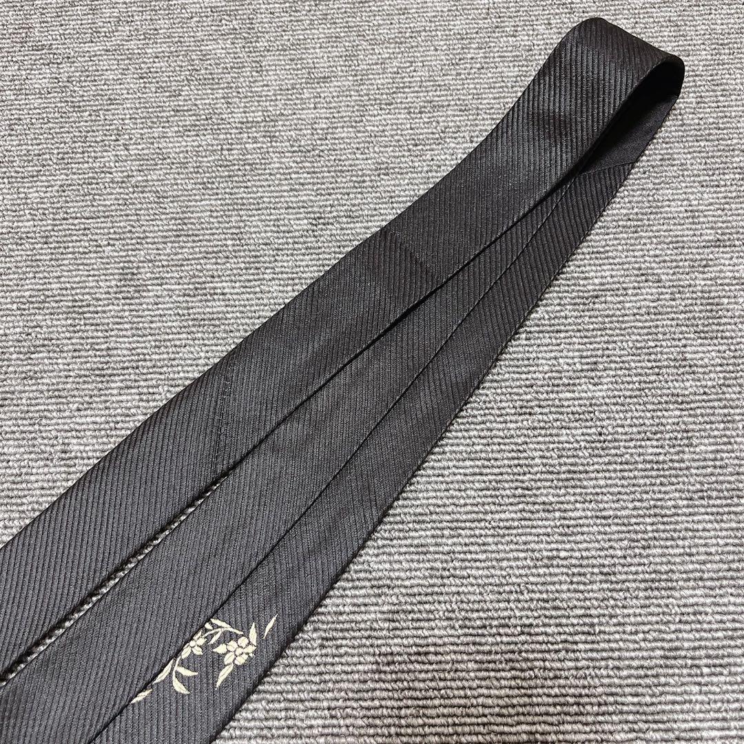 DRIES VAN NOTEN ネクタイ 花柄モチーフ BLACK メンズ