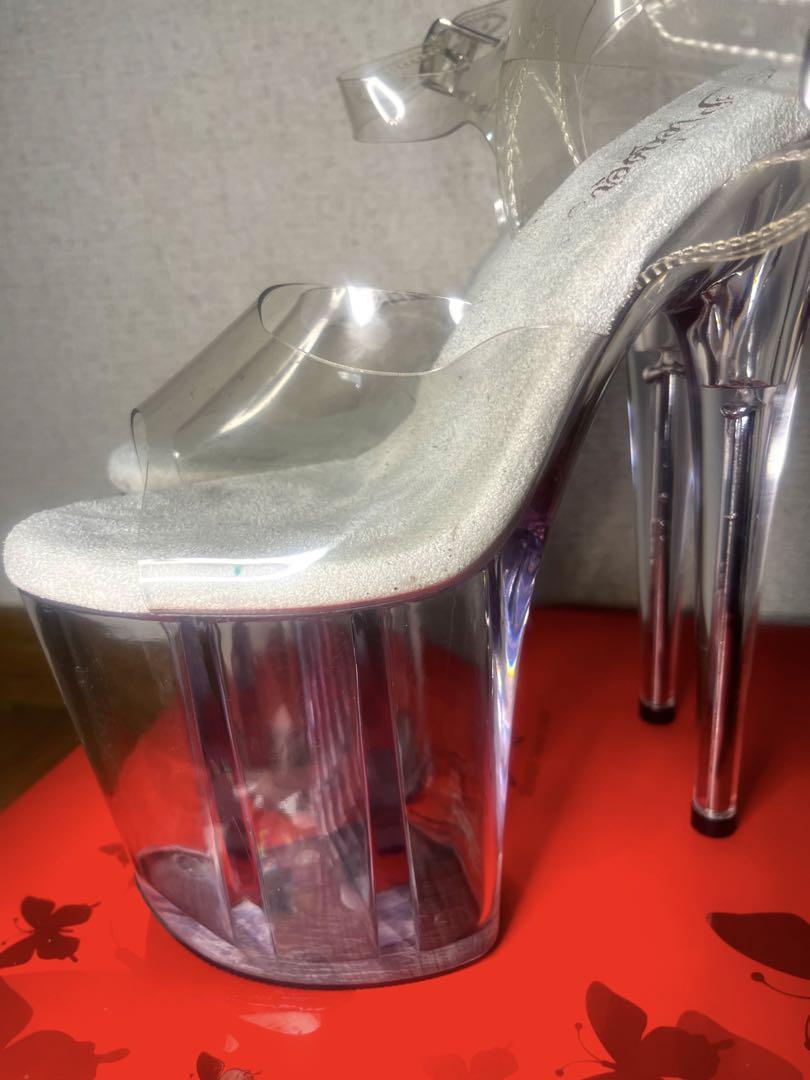 充実の品 FLAM808/C/M 7US クリアハイヒールパンプス 靴