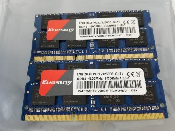 kuesuny PC3L-12800S 8GB×2(計16GB) ノート用メモリ