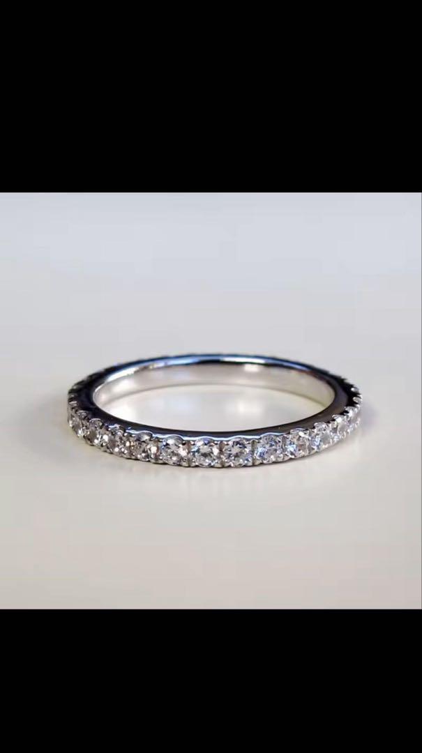 プラチナ950 ダイヤモンド 0.23ct フルエタニティリング 10号
