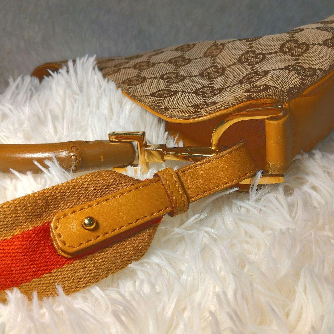 GGキャンバス バンブー ウェブ サッチェルバッグ 　2way 　ショルダー