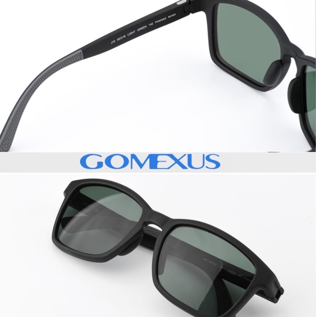 GOMEXUS - ゴメクサス/偏光サングラス/CR39/スモークグリーン/ウェリントン型 ケース付 ゴメクサス/偏光サングラス/CR39/スモークグリーン/ウェリントン