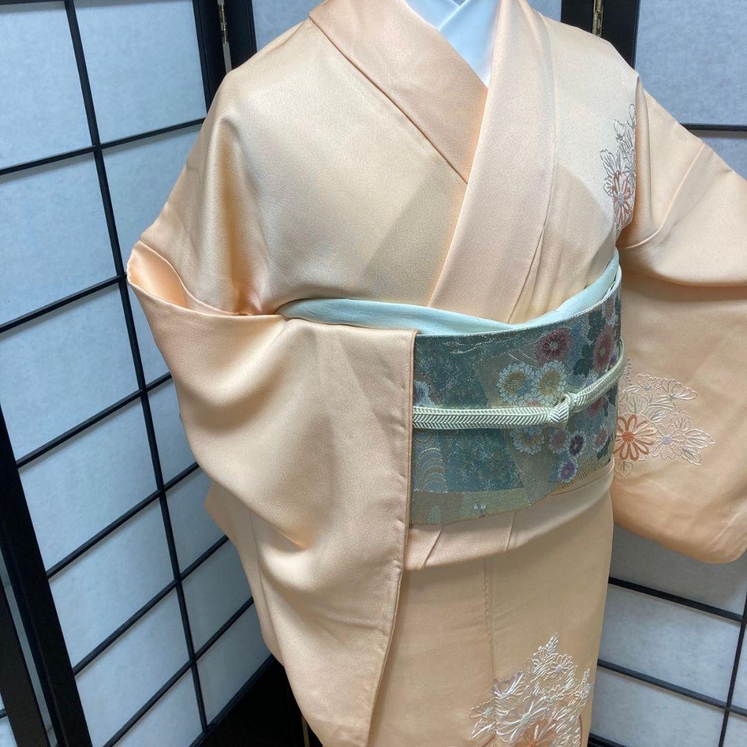 扇面花文様 正絹