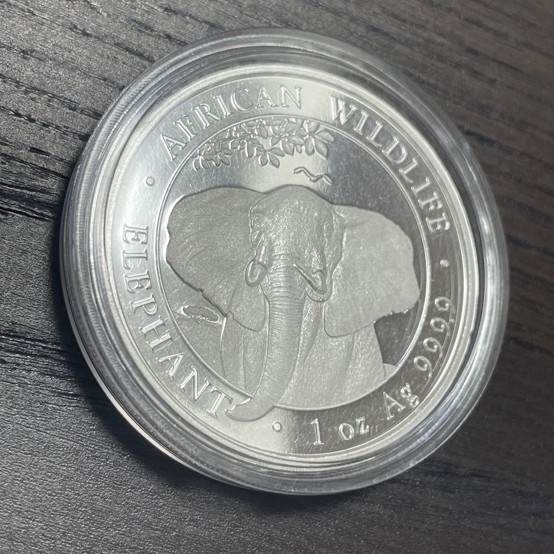 2021年　ソマリア　アフリカ象　1オンス銀貨　純銀