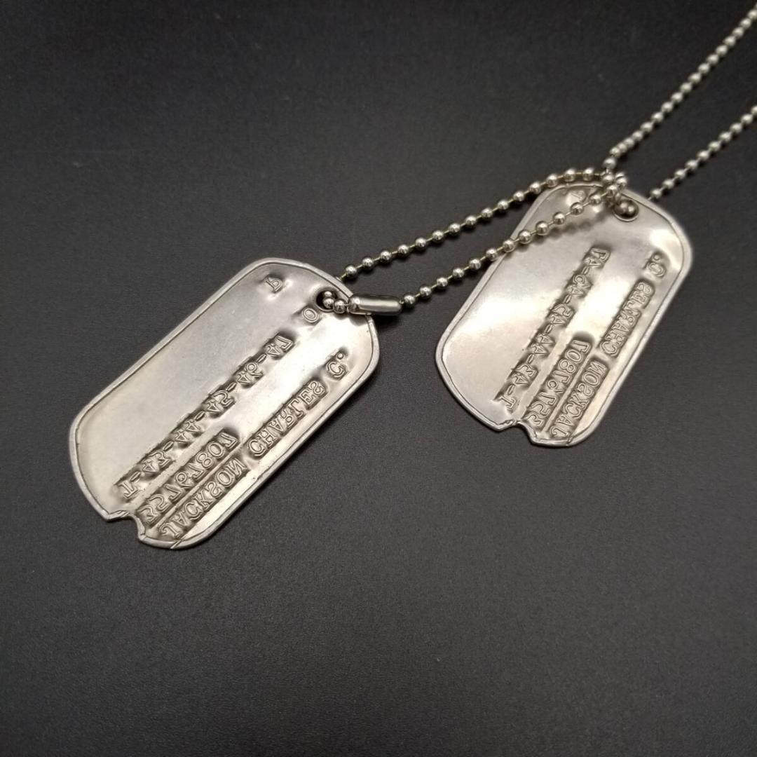 WWII期 ヴィンテージ ドッグタグ ペア ネームプレート US Army