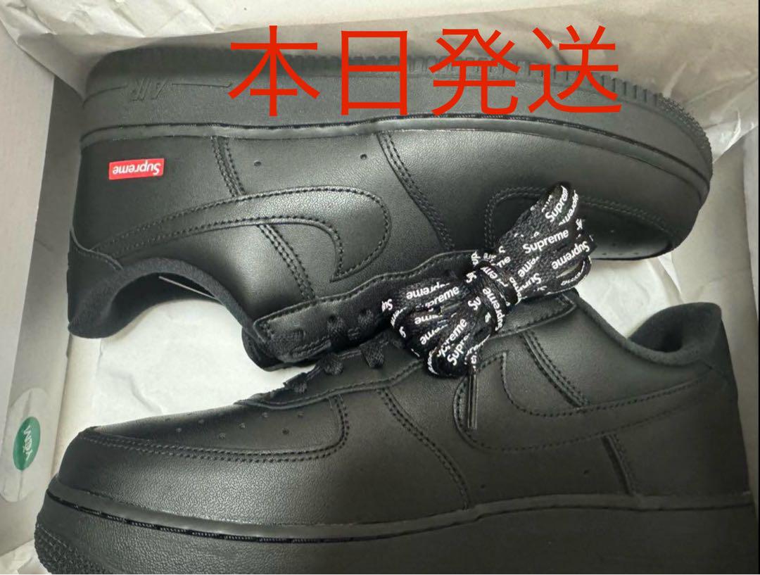 Supreme Nike Air Force 1 ブラック - サイズ: 28