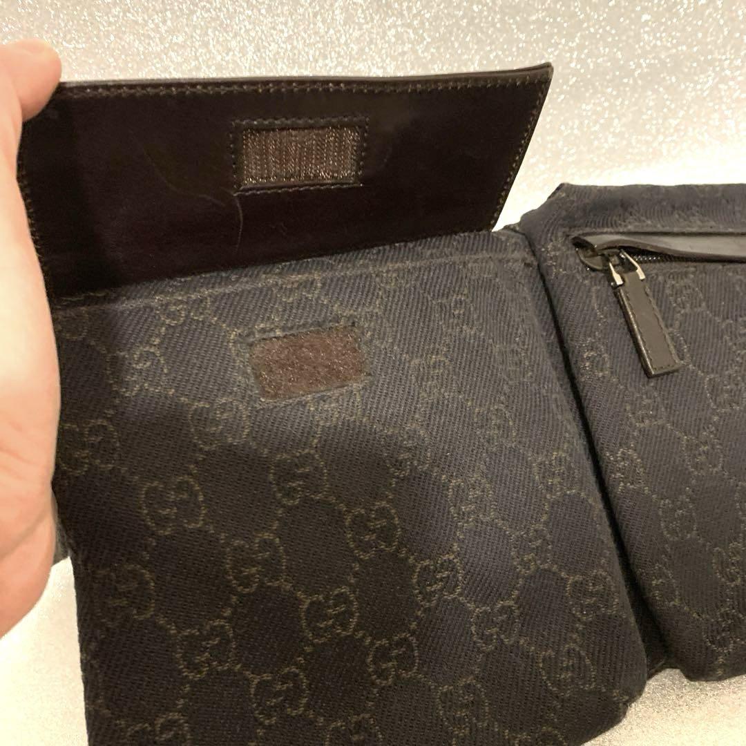 グッチ　ウエストポーチ:ボディバッグ　ファブリック×レザー