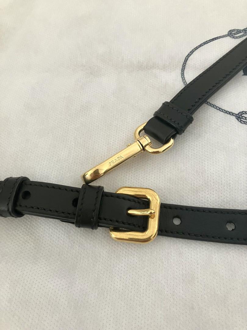 プラダ PRADA ロゴ ハンドバッグ キャンパス 2way 黒 ブラック