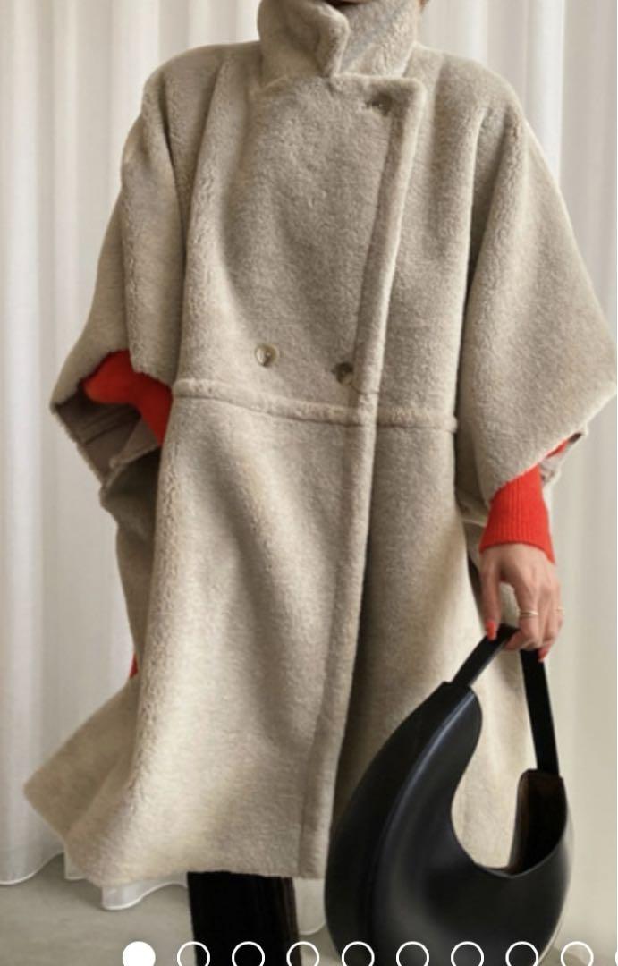 アメリヴィンテージ REVERSIBLE BOA PONCHO COAT