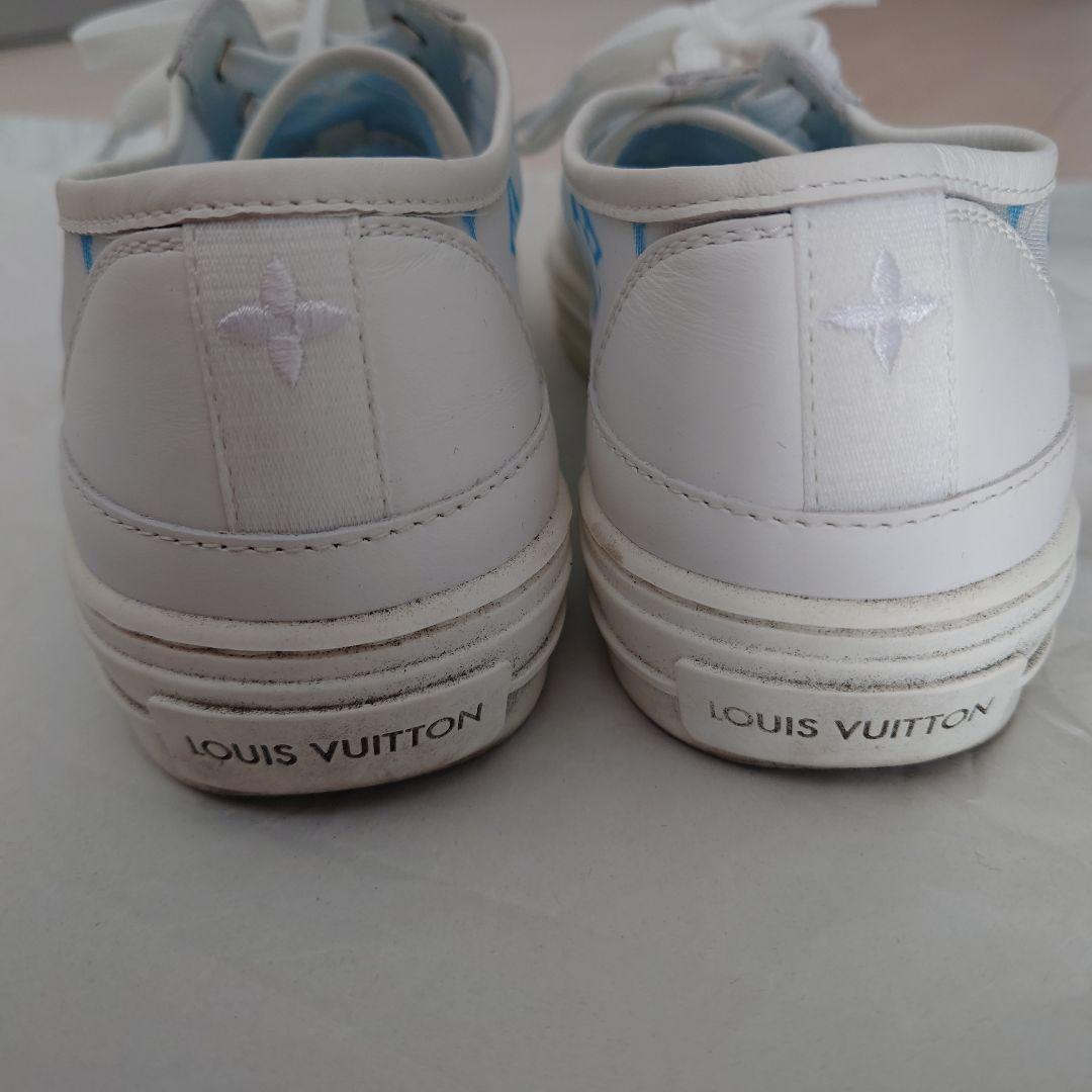 しなやかレザー♪ ソフト スニーカー Louis Vuitton ◆ ホワイト LOUIS VUITTON スニーカー ホワイト/ブルー他一足