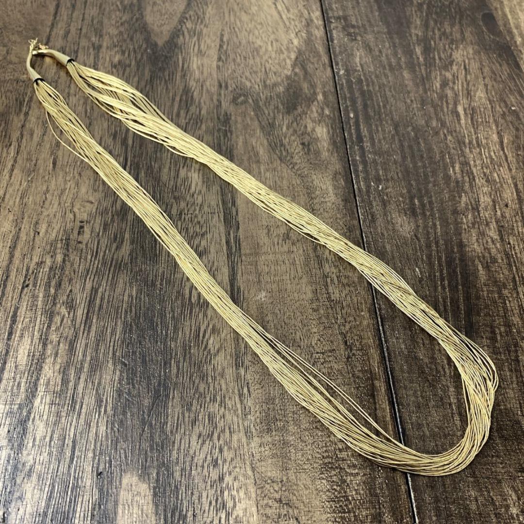 30連 ナバホ族 リキッドシルバー ゴールド ネックレス ヴィンテージ 金張り1