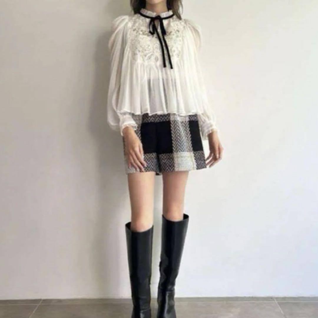 SNIDEL ロービングシンプルショートパンツ　アイボリー　Sサイズ ロービングニットショートパンツ｜スナイデルの通販｜&mall