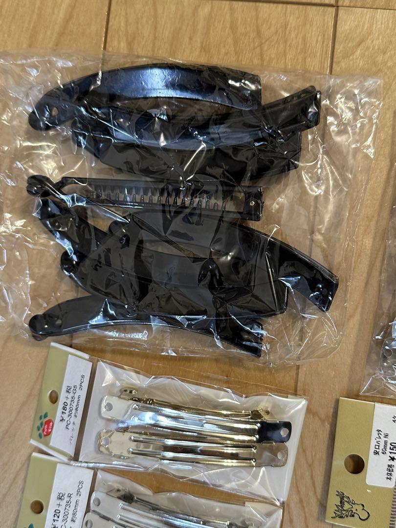 ハンドメイド資材　リボン　バレッタ　バナナクリップ　まとめ売り