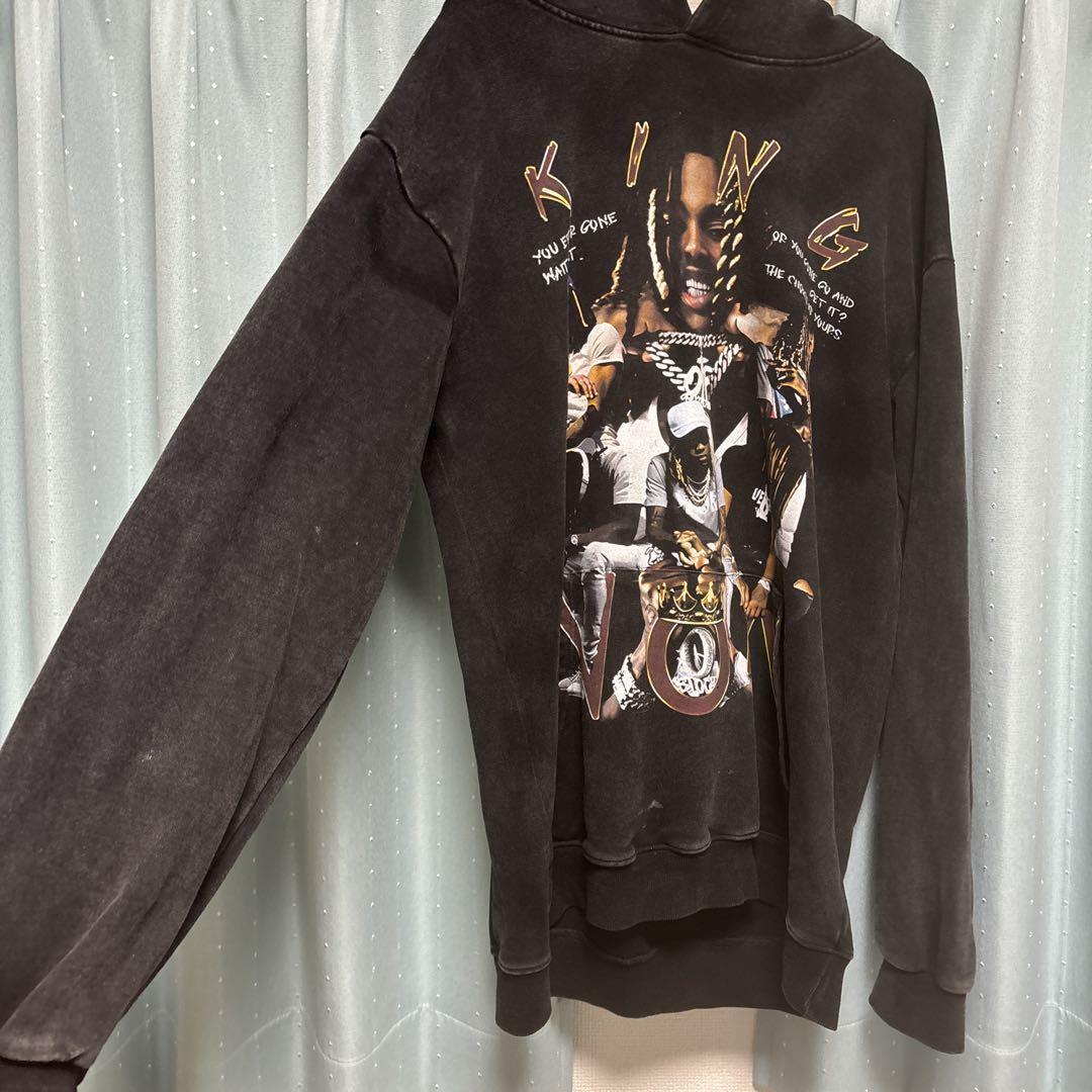KING フード付きパーカーブラックLサイズ トップス