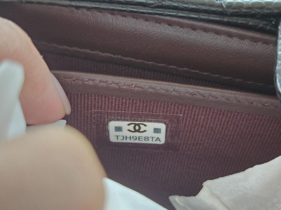 CHANEL ブラック レザー 長財布　マトラッセル