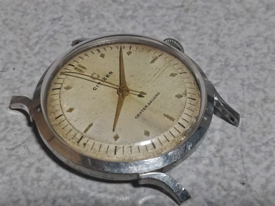 シチズン センターセコンド 4分割ダイアル ※要メンテナンス/ジャンク品 シチズン センターセコンド 4分割ダイアル ※要メンテナンス/ジャンク品